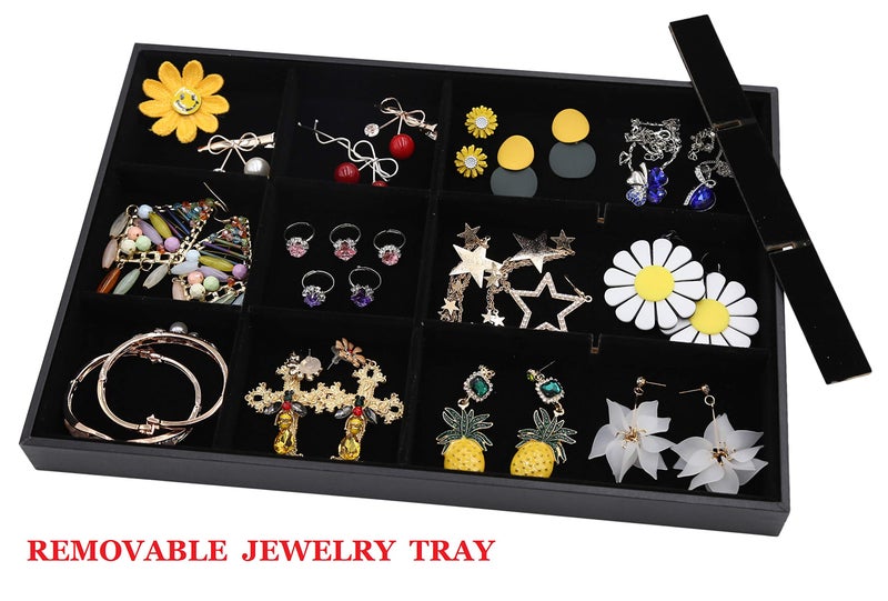 Stratalife Jewelry Tray Bracelet Holder Stackable Jewelry Organizer Removable Jewelry Display Drawer Organizer Holder Storage Show Case (12 Grid) - Image 2